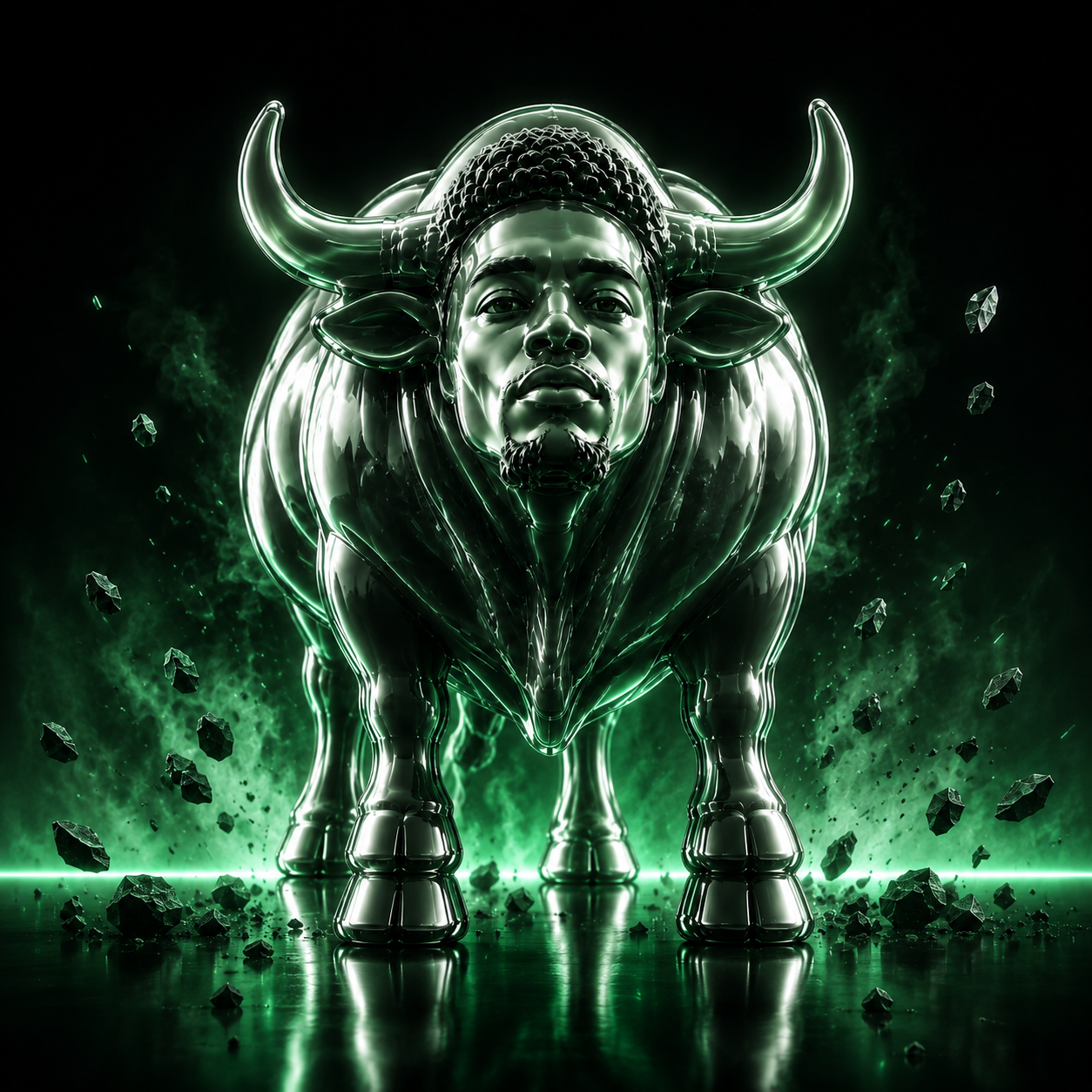 The Pons Bull chrome character